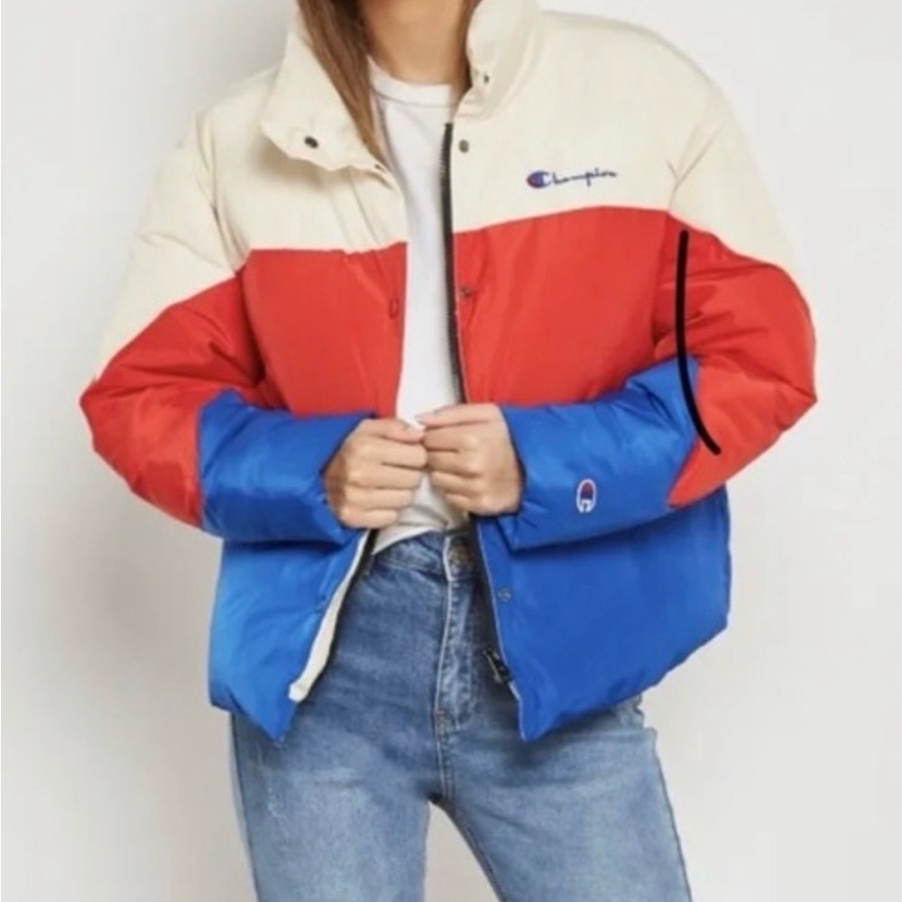 Champion Women's Tri-Color Puffer Jacket